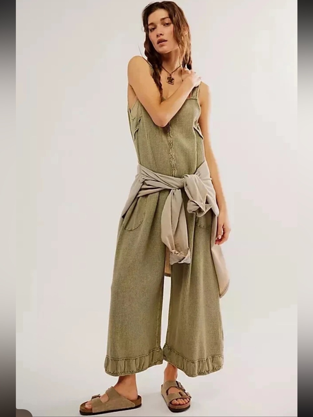 Free People FP One Callie One-Piece Green Tea Leaves XS oversized
